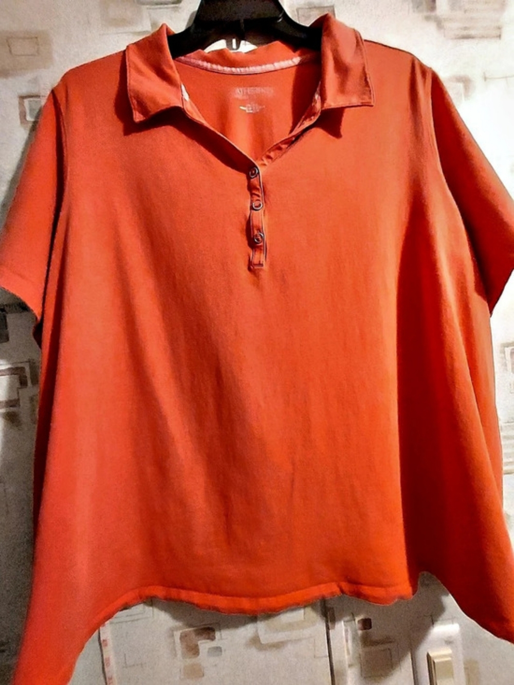 Catherines Suprema Collection Polo Shirt Coral 3X